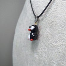 Hanecambaz Murano Cam Penguen Kolye