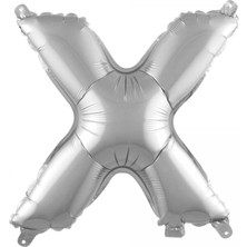 Kidspartim x Harf Gümüş Folyo Balon 40 Inc 100 cm