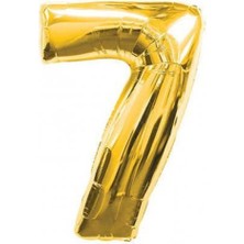 Kidspartim 7 Rakam Altın Folyo Balon 40 Inc 100 cm
