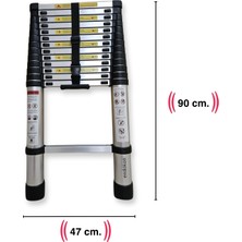 Endokon 410 Cm. - 14  Basamaklı Teleskobik / Teleskopik Alüminyum I Merdiven