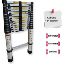 Endokon 410 Cm. - 14  Basamaklı Teleskobik / Teleskopik Alüminyum I Merdiven