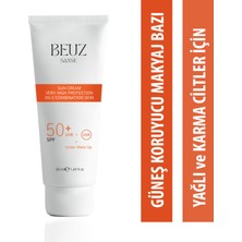 Beuz Sanse SPF50+ Yağlı ve Karma Ciltler Için Çok Yüksek Korumalı Güneş Kremi & Makyaj Bazı - 50 ml