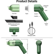 Moment El Süpürgesi Akülü Şarj Edilebilir El Süpürgesi - Yeşil (Yurt Dışından)