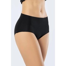 Eros ERSK1012 Silikonlu Lazer Kesim Yüksek Bel Slip Sıyah