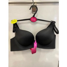 F.K. Double Push Up Lazer Kesim Siyah Sütyen - 504