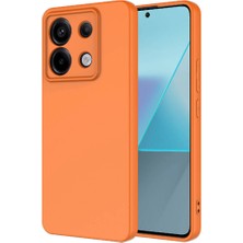 Kılıfmania Xiaomi Redmi Note 13 Kapak Içi Kadife Kamera Korumalı Lansman Silikon Kılıf - Turuncu