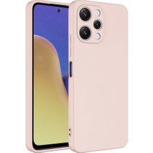 Kılıfmania Xiaomi Redmi 12 Kapak Içi Kadife Kamera Korumalı Lansman Silikon Kılıf - Pudra