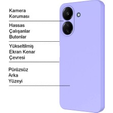 Kzy Xiaomi Poco C65 Kapak Kamera Korumalı Içi Kadife Lansman Silikon Kılıf - Mürdüm