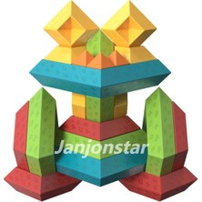 Janjon Star Çeşitli Yapı Taşı Kule Piramit Yapı Taşları Monte Edilmiş Jenga Oyuncaklar Erken Eğitim Bulmaca Lubanta Çeşitli Diy Yapı Taşları 45 Adet (Yurt Dışından)