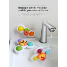 Janjon Star Bebek Çıngırağı Basma Oyuncağı, Eğlenceli Parmak Ucu Döndürücü, Banyo ve Su Oyunu, Çocuklara Yönelik Dönen Vantuz Oyuncağı (Yurt Dışından)