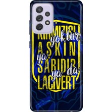 Grabono Galaxy A73 Uyumlu Kılıf Tioserisi Resimli Silikon Aşkın Rengi Sarı Lacivert