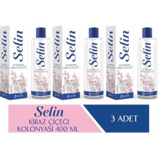 Selin Parfümlü Kolonya Kiraz Çiçeği 400 ml 3'lü Set