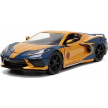 Oyuncakmatik 1:32 2020 Chevrolet Corvette Stingray Model Araba ve Wolverine Figür