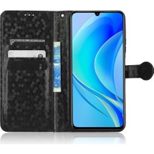 SZY Mall Huawei Nova Y70/Y70 Artı Geometrik Desen Manyetik Toka Deri (Yurt Dışından)