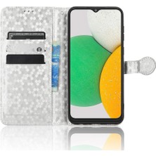 SZY Mall Samsung Galaxy A03 Çekirdek Geometrik Desen Deri Cüzdan Kapak (Yurt Dışından)