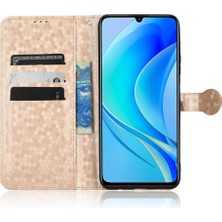 SZY Mall Huawei Nova Y70/Y70 Artı Geometrik Desen Manyetik Toka Deri (Yurt Dışından)