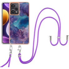 SZY Mall Xiaomi Poco F5 5g Kapak Yumuşak Tpu Tampon Mermer Ayrılabilir Kayış (Yurt Dışından)