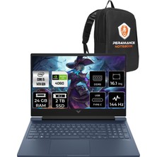 Hp Victus 16 Intel Core I5 14500HX 24GB 2tb SSD RTX4060/8GB 144Hz 16.1" Fhd Fdos Taşınabilir Bilgisayar & Per4 Çanta 9J260EAPN314