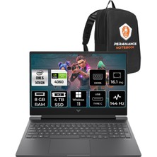 Hp Victus 16 Intel Core I5 14500HX 8gb 4tb SSD RTX4060/8GB 144Hz 16.1" Fhd W11H Taşınabilir Bilgisayar & Per4 Çanta 9J238EAPN305