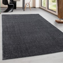 Carpettex Yumuşak Kısa Havlı Modern Halı Düz Gri Renkli Halı