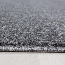 Carpettex Yumuşak Kısa Havlı Modern Halı Düz Gri Renkli Halı