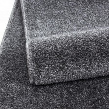 Carpettex Yumuşak Kısa Havlı Modern Halı Düz Gri Renkli Halı