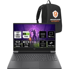 Hp Victus 16 Intel Core I7 14700HX 64GB 2tb SSD RTX4050/6GB 144Hz 16.1" Fhd Fdos Taşınabilir Bilgisayar & Per4 Çanta 9J256EAPN334