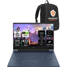 Hp Victus 16 Intel Core I7 14700HX 24GB 2tb SSD RTX4070/8GB 144Hz 16.1" Fhd Fdos Taşınabilir Bilgisayar & Per4 Çanta 9J221EAPN314