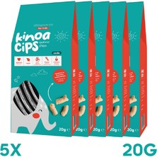 Slimplus 5 Paket 20G Sade Kinoa Cipsi For Kids Glutensiz Vegan Yağsız Cips Çocuklara Özel Ambalaj Tatlı Fil