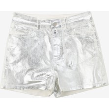 Barbie Gümüş Kadın Varaklı Şort BRB4SL-SRT6079