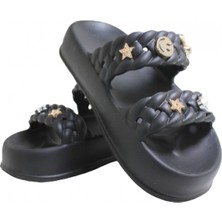 Akınalbella bella E423 Ultrasoft Çift Bant Taşlı Kadın Terlik