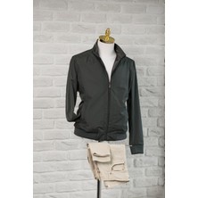 Advante Yandan Cepli Beli Lastikli Dik Yaka Regular Fit Çift Taraflı Baharlık Mont