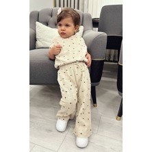 Teeny Weeny Yeni Sezon Kız Çocuk Desenli Örme Dokulu Alt Üst Takım