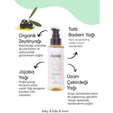 Clooe Organik Bebek Yağı (100ml) - Zeytinyağı, Badem Yağı, Jojoba Yağı - Yenidoğan Kullanımına Uygun