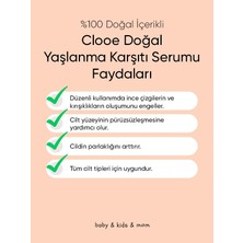 Clooe Doğal Yaşlanma Karşıtı Serum (30ml) - Gliserin, Hyaluronik Asit, Camellia Sinensis