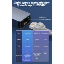 USB To Ethernet 2500MBPS 2.5g Lan Internet Çevirici Dönüştürücü Adaptör
