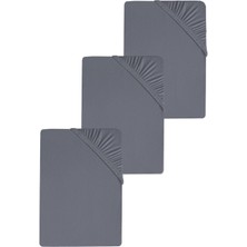 Cotenconcept 3 Adet Düz Pamuklu Çift Kişilik 200 x 200 cm Lastikli Penye Çarşaf