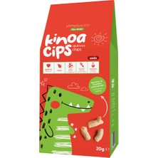 Slimplus 5 Paket 20G Sade Kinoa Cipsi For Kids Glutensiz Vegan Yağsız Cips Çocuklara Özel Ambalaj Sevimli Dinozor