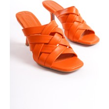 Mubiano Collection Mubiano Hakiki Deri Collection Kadın Terlik Oranj -MCRGN502-ORJ