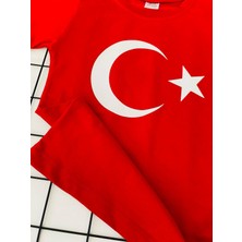 Miyakidsworld Türk Bayrağı Baskılı Atatürk Tişört Ayyıldızlı 23 Nisan Tören Tişört  1 Kalite Penye