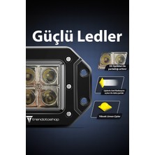 C9 Off Road 4 Ledli Gömme Beyaz Sis Lambası Uyumlu 12-24 Volt 4 Adet