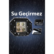 C9 Off Road 4 Ledli Gömme Beyaz Sis Lambası Uyumlu 12-24 Volt 4 Adet