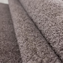 Carpettex Yumuşak Kısa Havlı Modern Halı Düz Mokka Açık Kahverenkli Halı