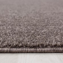 Carpettex Yumuşak Kısa Havlı Modern Halı Düz Mokka Açık Kahverenkli Halı