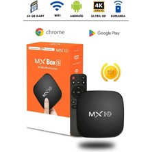 MX Box MX10 4K Android Tv Box Medya Oynatıcı Android 13.0 Tv Box Tv Stick Medya Oynatıcı Smart Tvwifi