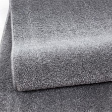 Carpettex Yumuşak Kısa Havlı Modern Halı Düz Açık Gri Renkli Halı