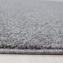 Carpettex Yumuşak Kısa Havlı Modern Halı Düz Açık Gri Renkli Halı