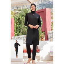 REMSA Tulum Yelek Tam Kapalı Tesettür Mayo Mayte 2185 Siyah