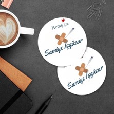 Hemşirelere Özel Mdf Ikili Bardak Altlığı