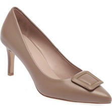 Tergan  Vizon Hakiki Deri Kadın Stiletto - K24I1AY67472-A44